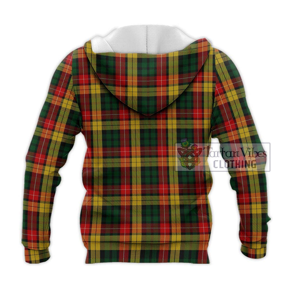 Buchanan Tartan Knitted Hoodie with Family Crest DNA In Me Style - Tartanvibesclothing Shop