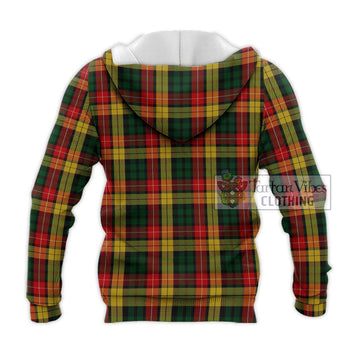 Buchanan Tartan Knitted Hoodie with Family Crest DNA In Me Style