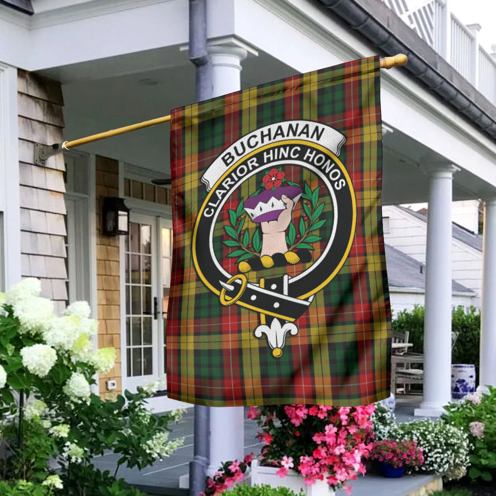 Buchanan Tartan Flag with Family Crest - Tartan Vibes Clothing