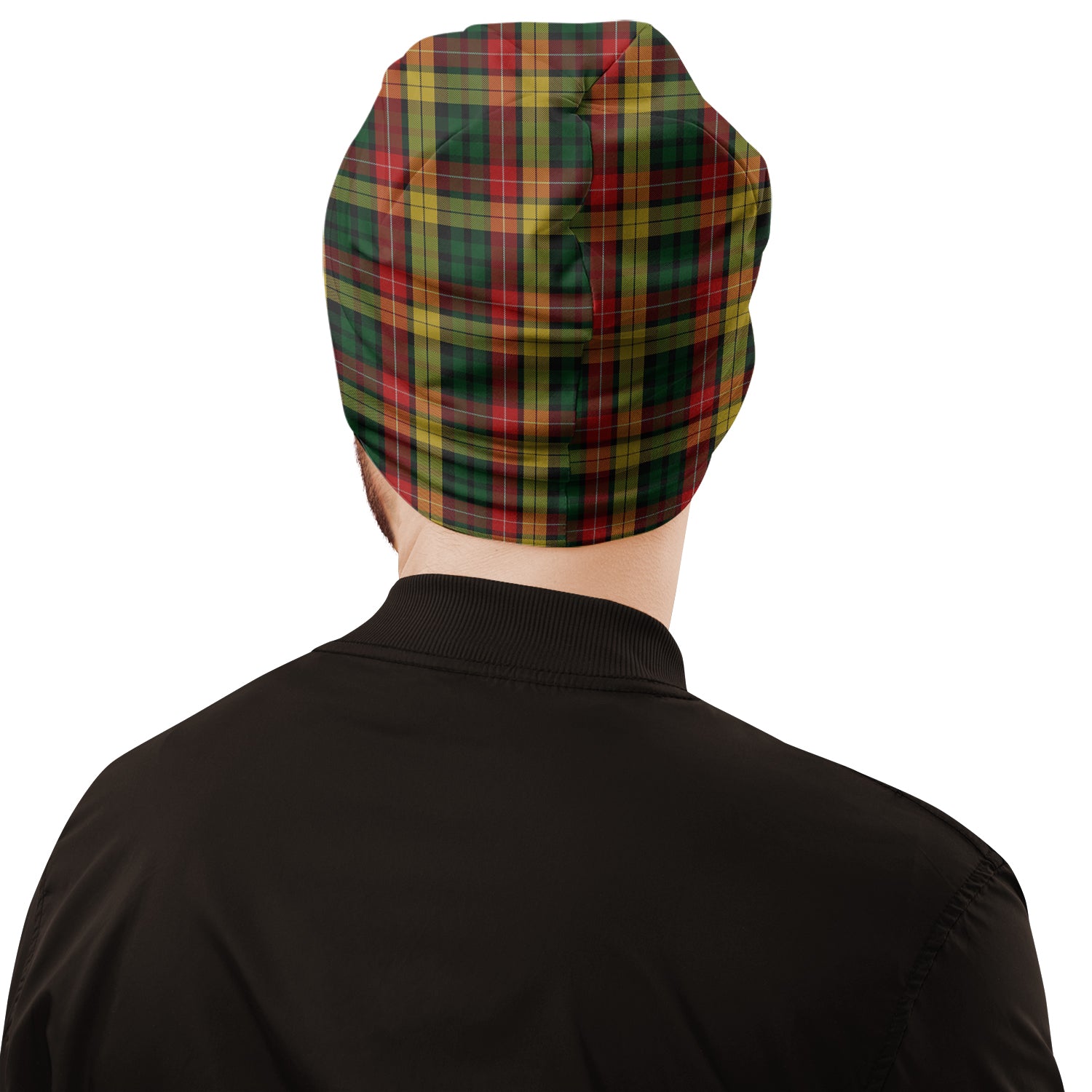 Buchanan Tartan Beanies Hat with Family Crest - Tartan Vibes Clothing