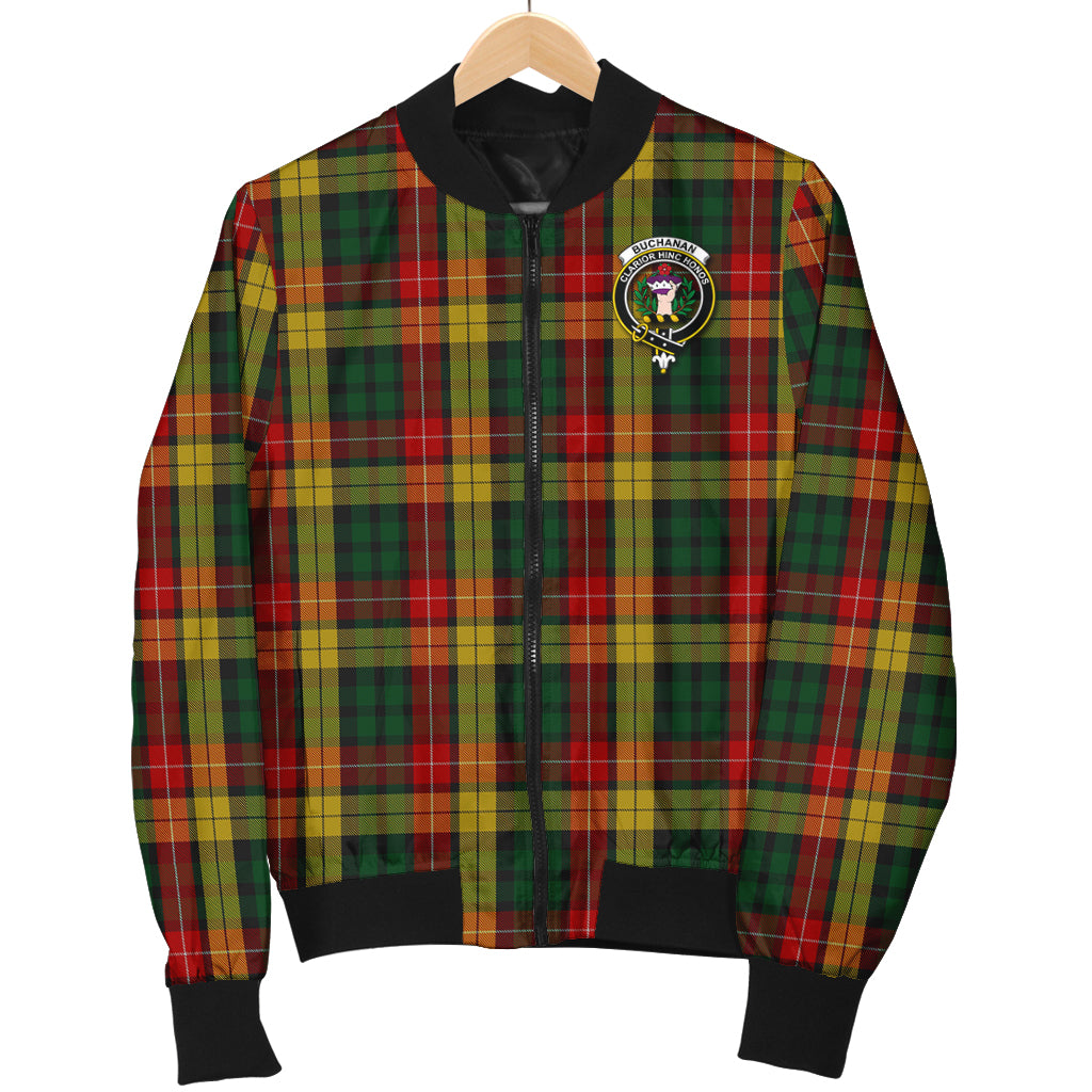 Buchanan Tartan Bomber Jacket with Family Crest - Tartanvibesclothing