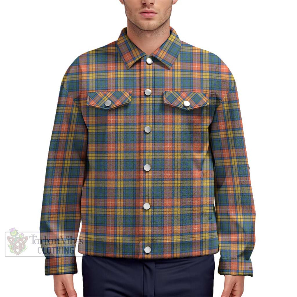 Buchanan Ancient Tartan Unisex Lapel Cotton Jacket Unisex - Tartan Vibes Clothing