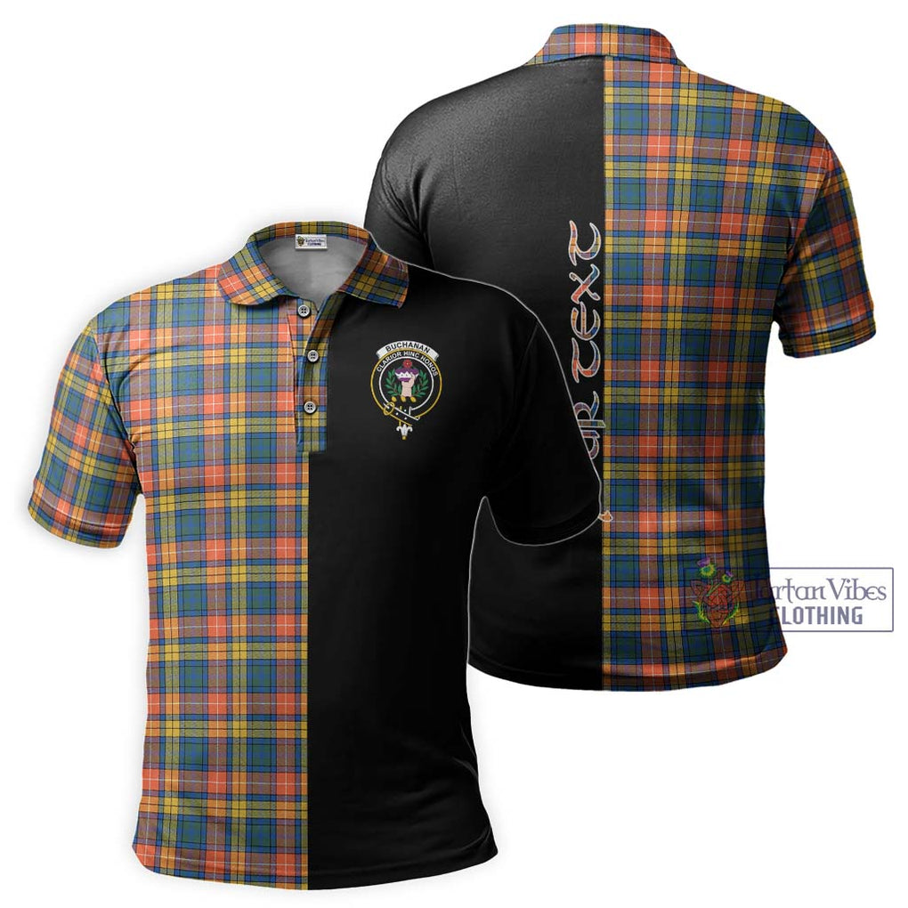 Buchanan Ancient Tartan Polo Shirt with Family Crest and Half Of Me Style Kid - Tartanvibesclothing Shop