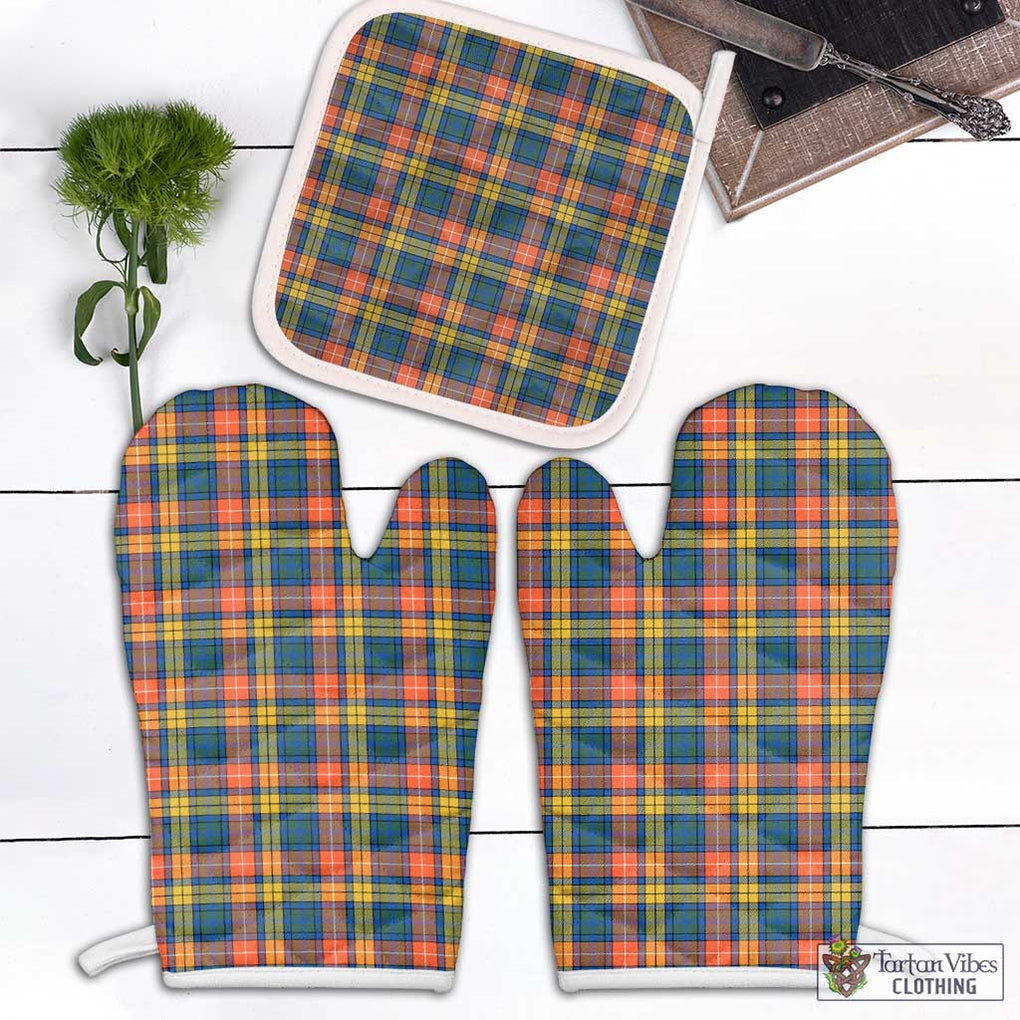 Buchanan Ancient Tartan Combo Oven Mitt & Pot-Holder Combo 1 Oven Mitt & 1 Pot-Holder White - Tartan Vibes Clothing