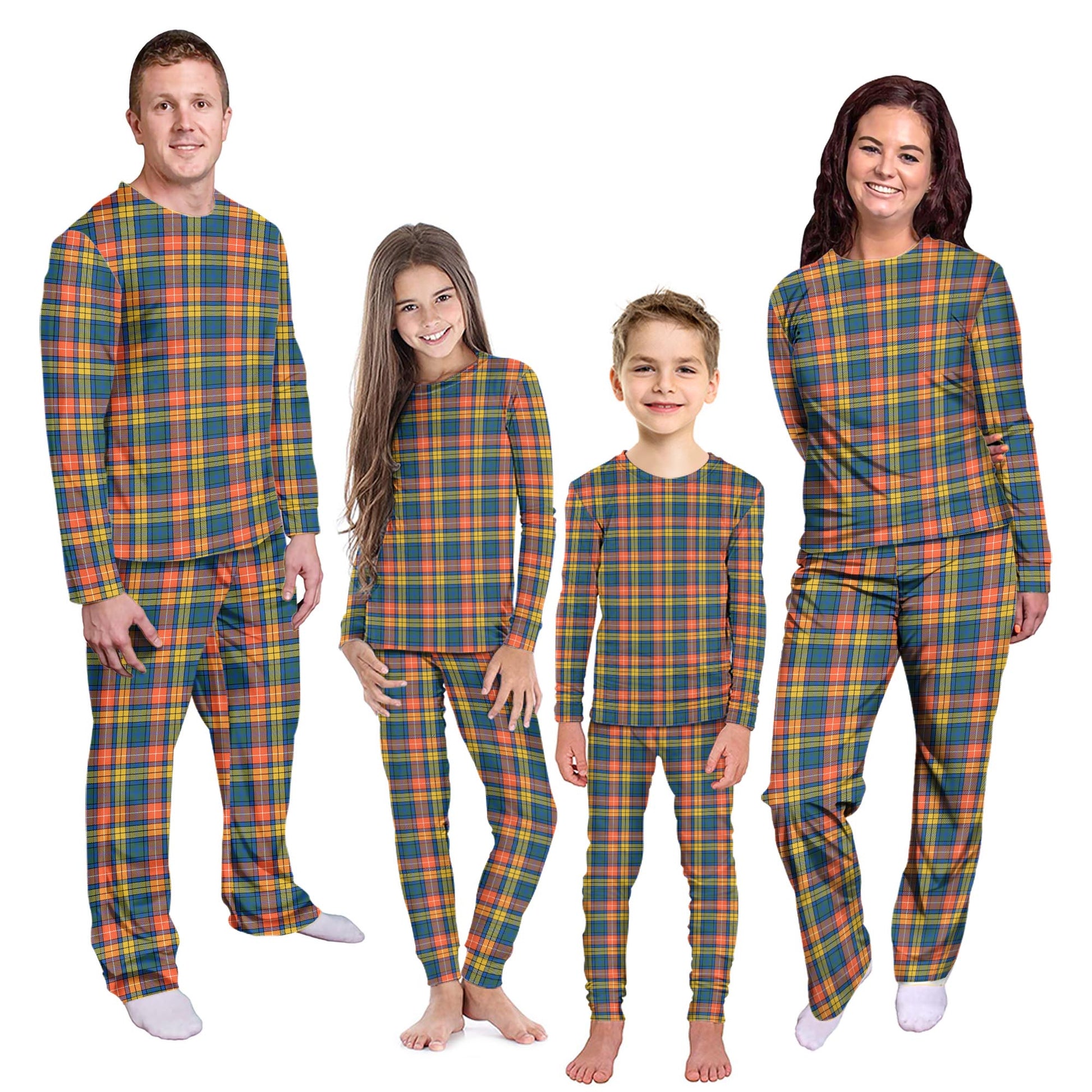 Buchanan Ancient Tartan Pajamas Family Set - Tartanvibesclothing
