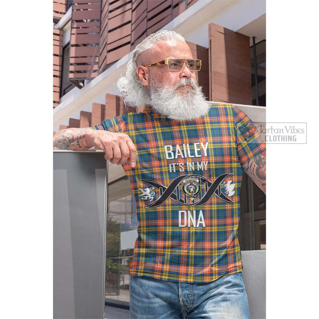 Tartan Vibes Clothing Buchanan Ancient Tartan Cotton T-shirt with Family Crest DNA In Me Style