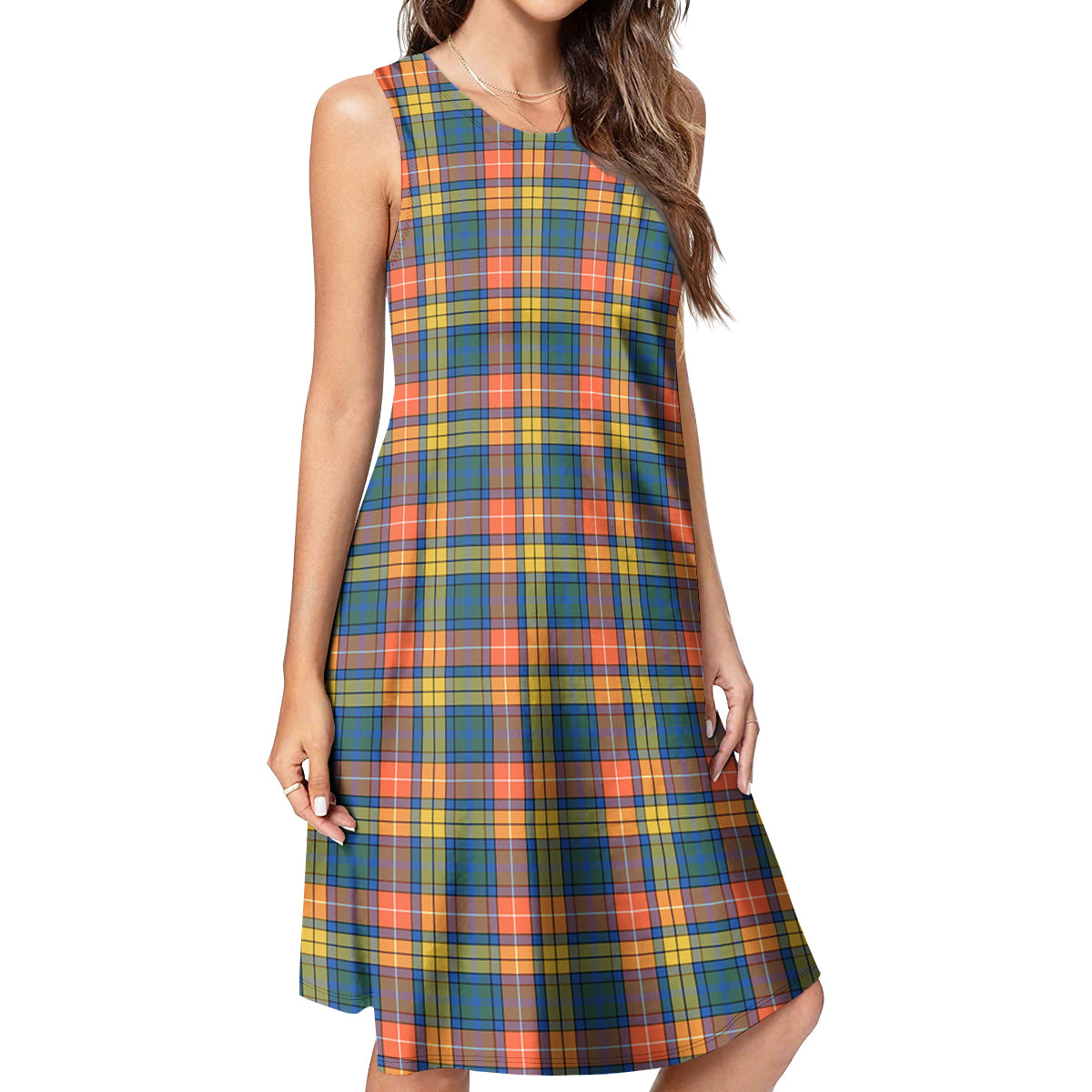 Buchanan Ancient Tartan Womens Casual Dresses - Tartanvibesclothing