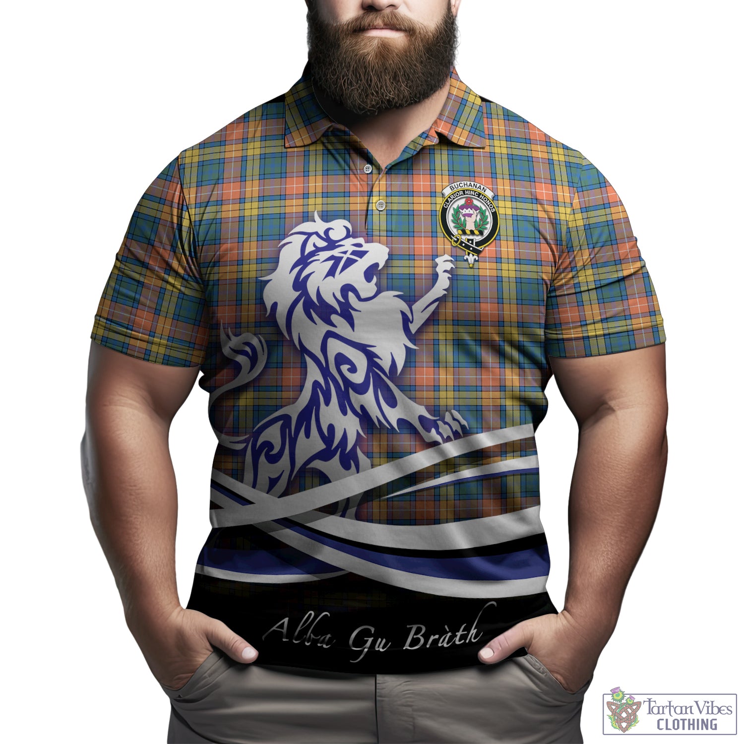 buchanan-ancient-tartan-polo-shirt-with-alba-gu-brath-regal-lion-emblem