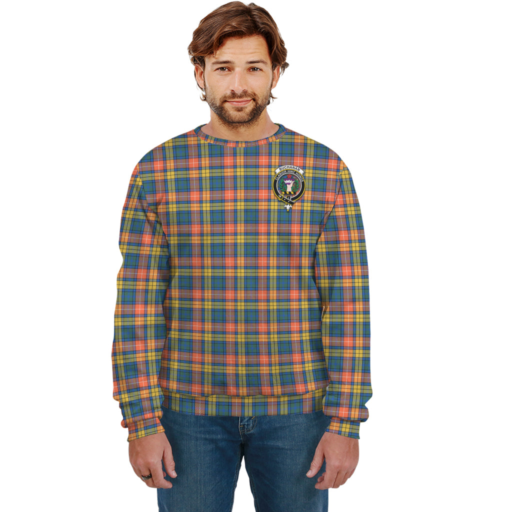 Buchanan Ancient Tartan Sweatshirt with Family Crest Unisex - Tartanvibesclothing