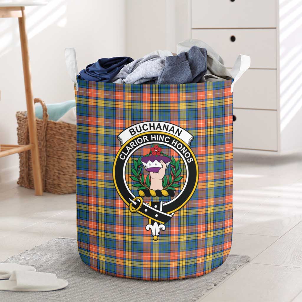 Tartan Vibes Clothing Buchanan Ancient Tartan Laundry Basket with Family Crest