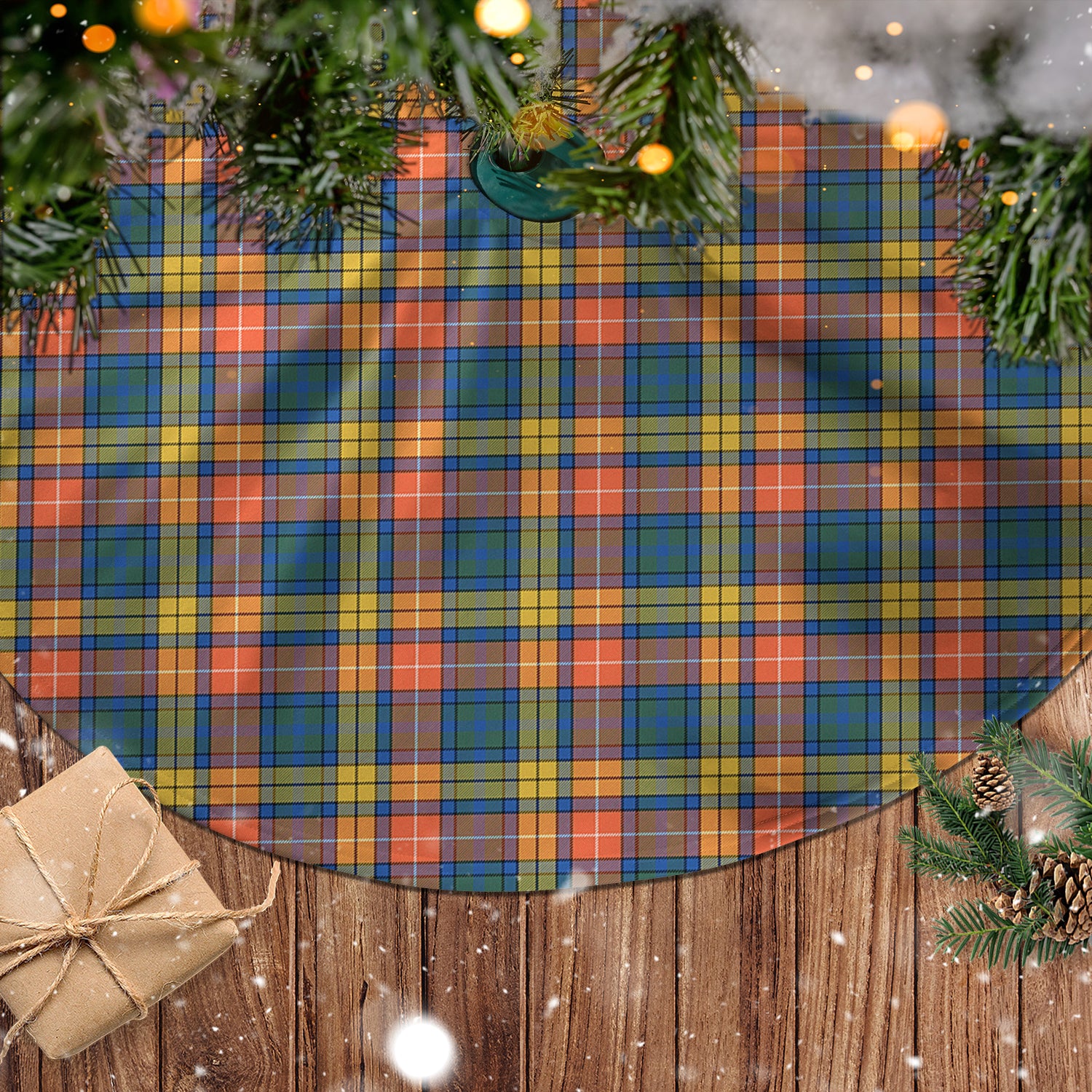 Buchanan Ancient Tartan Christmas Tree Skirt - Tartanvibesclothing