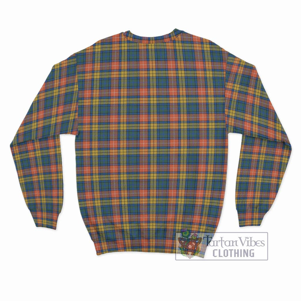 Buchanan Ancient Tartan Sweatshirt with Family Crest DNA In Me Style - Tartanvibesclothing Shop