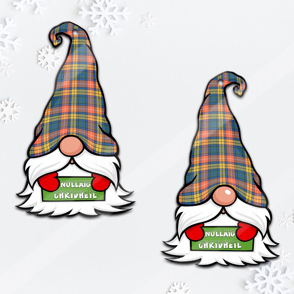 Buchanan Ancient Gnome Christmas Ornament with His Tartan Christmas Hat Mica Ornament - Tartanvibesclothing