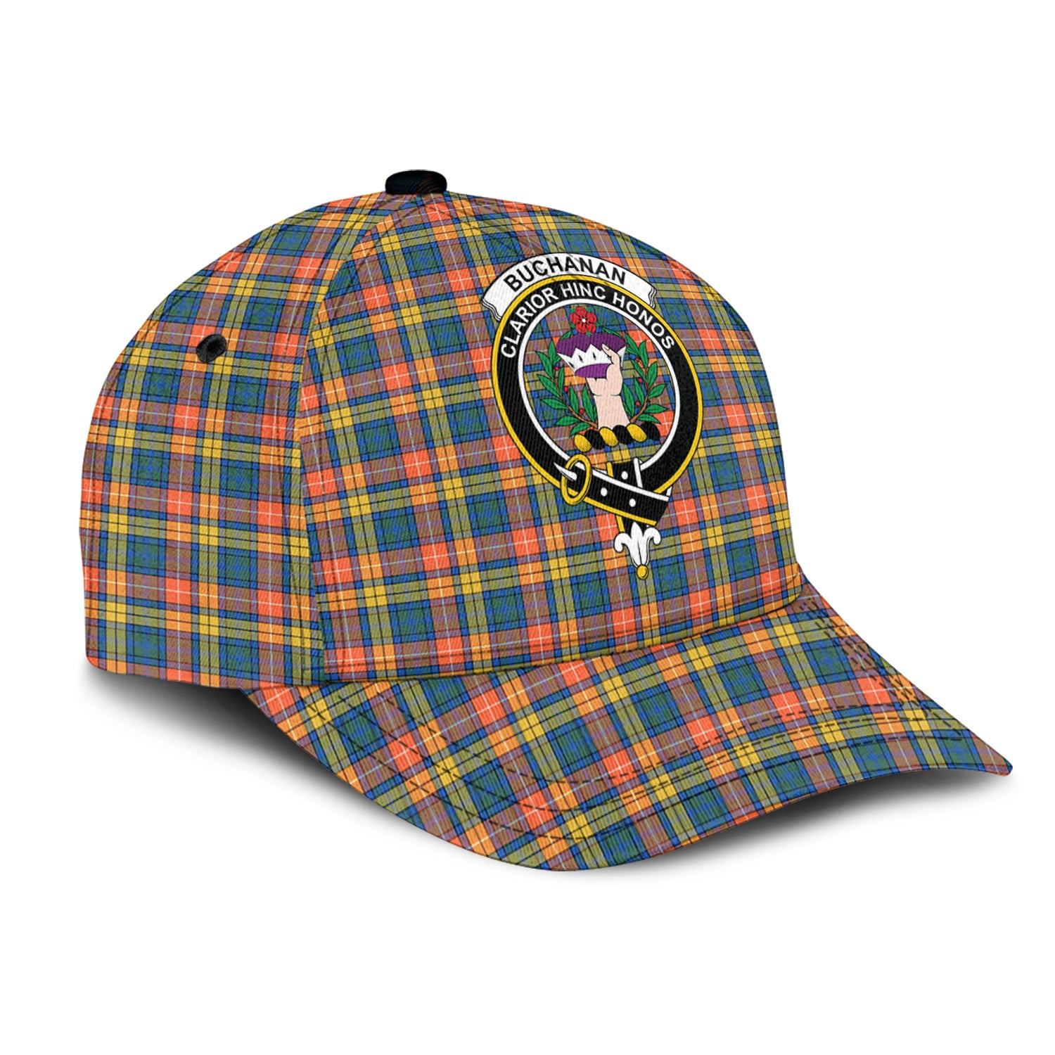 Buchanan Ancient Tartan Classic Cap with Family Crest - Tartan Vibes Clothing