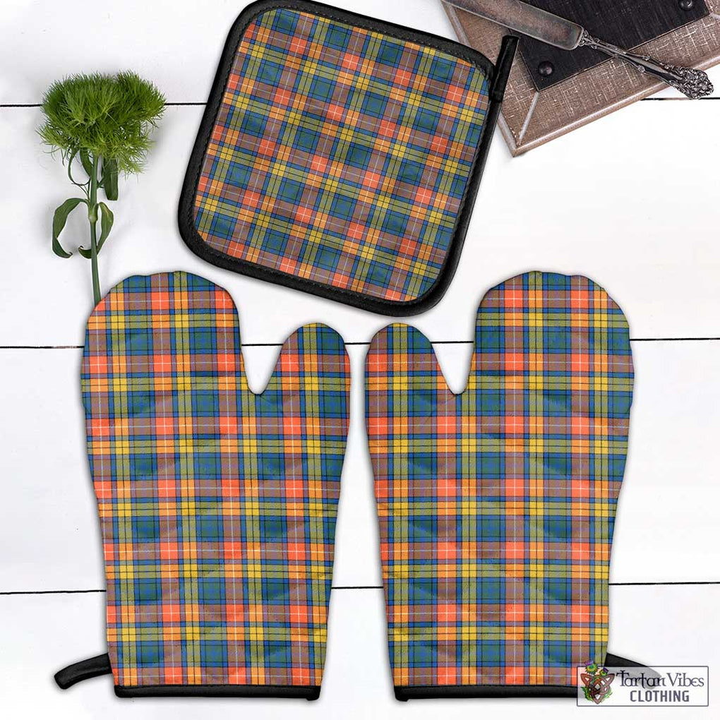 Buchanan Ancient Tartan Combo Oven Mitt & Pot-Holder Combo 1 Oven Mitt & 1 Pot-Holder Black - Tartan Vibes Clothing