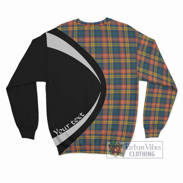 Buchanan Ancient Tartan Sweatshirt with Family Crest Circle Style