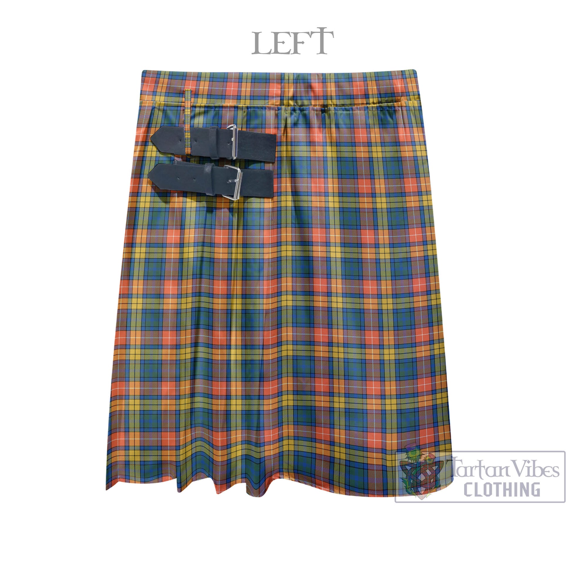 Tartan Vibes Clothing Buchanan Ancient Tartan Men's Pleated Skirt - Fashion Casual Retro Scottish Style