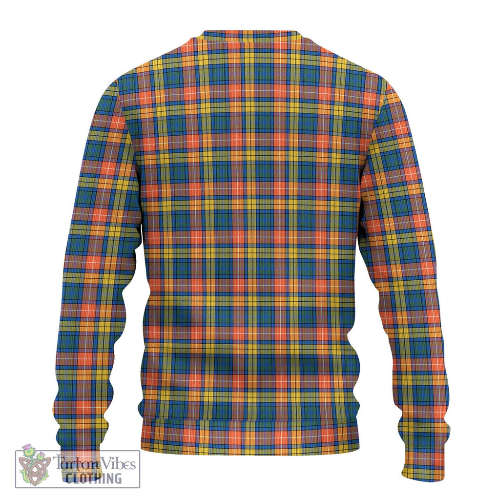 Buchanan Ancient Tartan Knitted Sweater with Family Crest DNA In Me Style - Tartanvibesclothing Shop