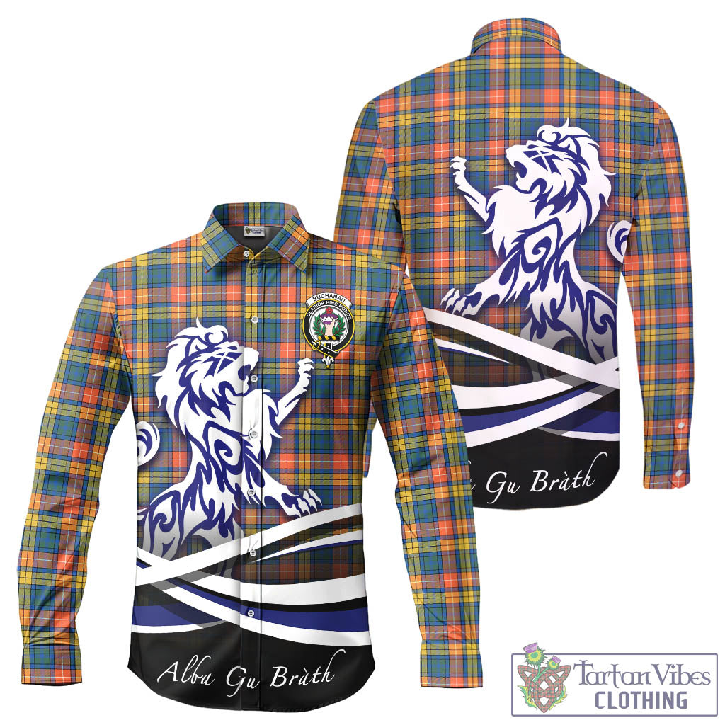 buchanan-ancient-tartan-long-sleeve-button-up-shirt-with-alba-gu-brath-regal-lion-emblem