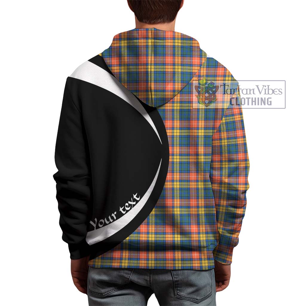 Tartan Vibes Clothing Buchanan Ancient Tartan Hoodie with Family Crest Circle Style