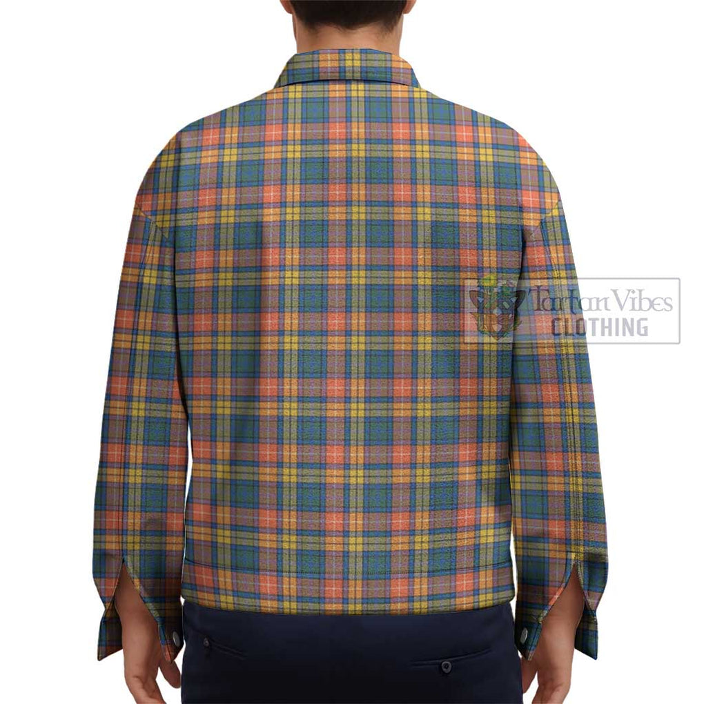 Buchanan Ancient Tartan Unisex Lapel Cotton Jacket - Tartan Vibes Clothing