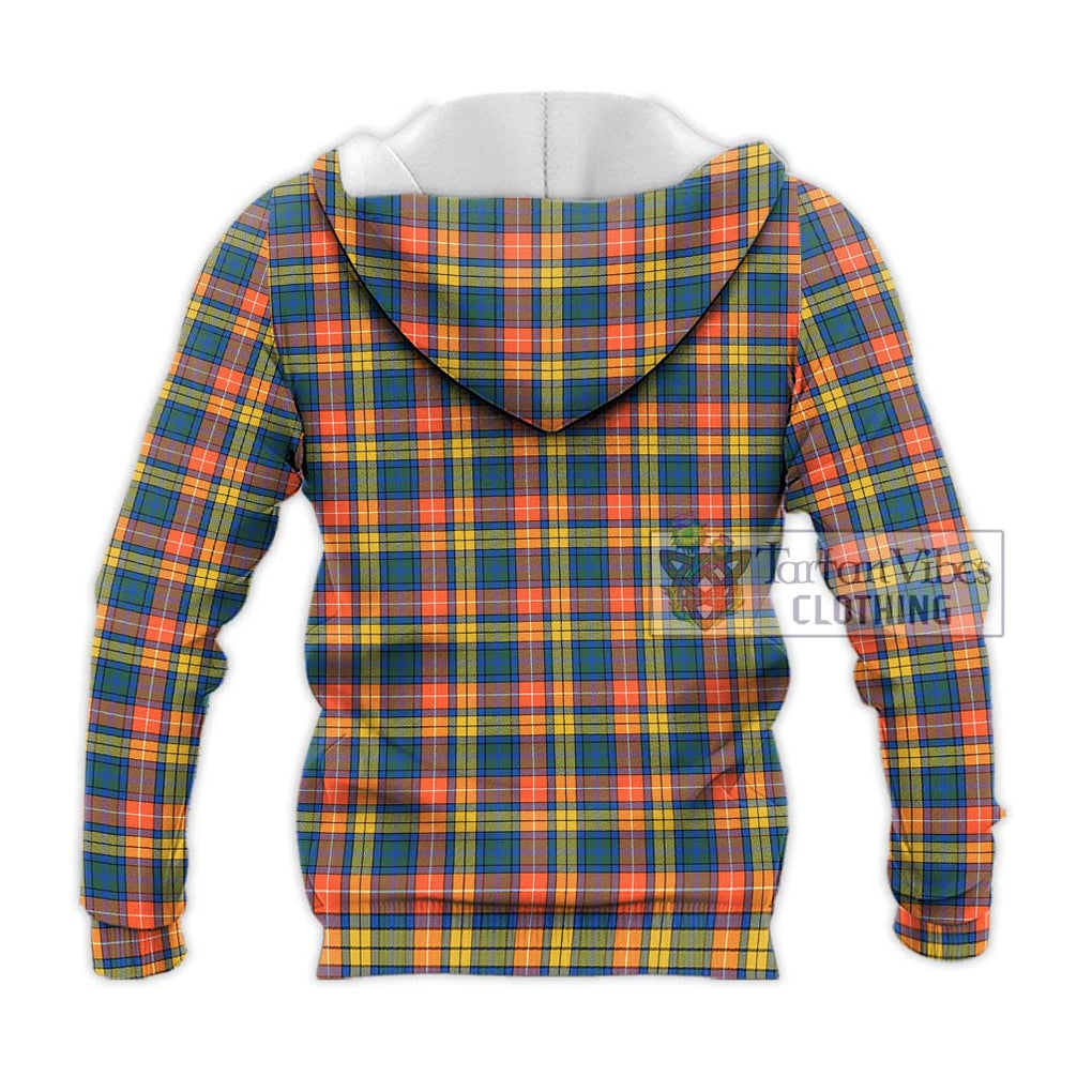 Buchanan Ancient Tartan Knitted Hoodie with Family Crest DNA In Me Style - Tartanvibesclothing Shop