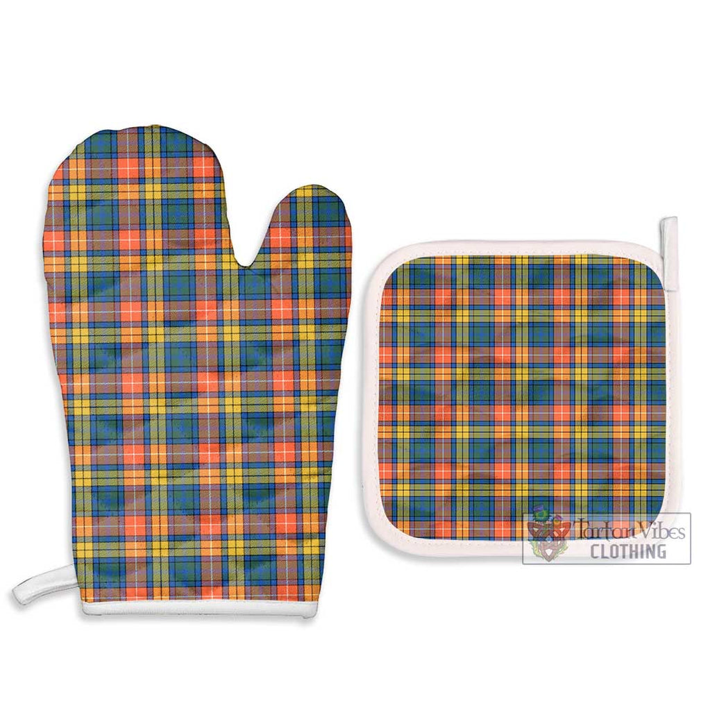 Buchanan Ancient Tartan Combo Oven Mitt & Pot-Holder Combo 1 Oven Mitt & 2 Pot-Holder White - Tartan Vibes Clothing