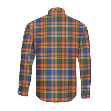 Buchanan Ancient Tartan Long Sleeve Button Up Shirt with Family Crest