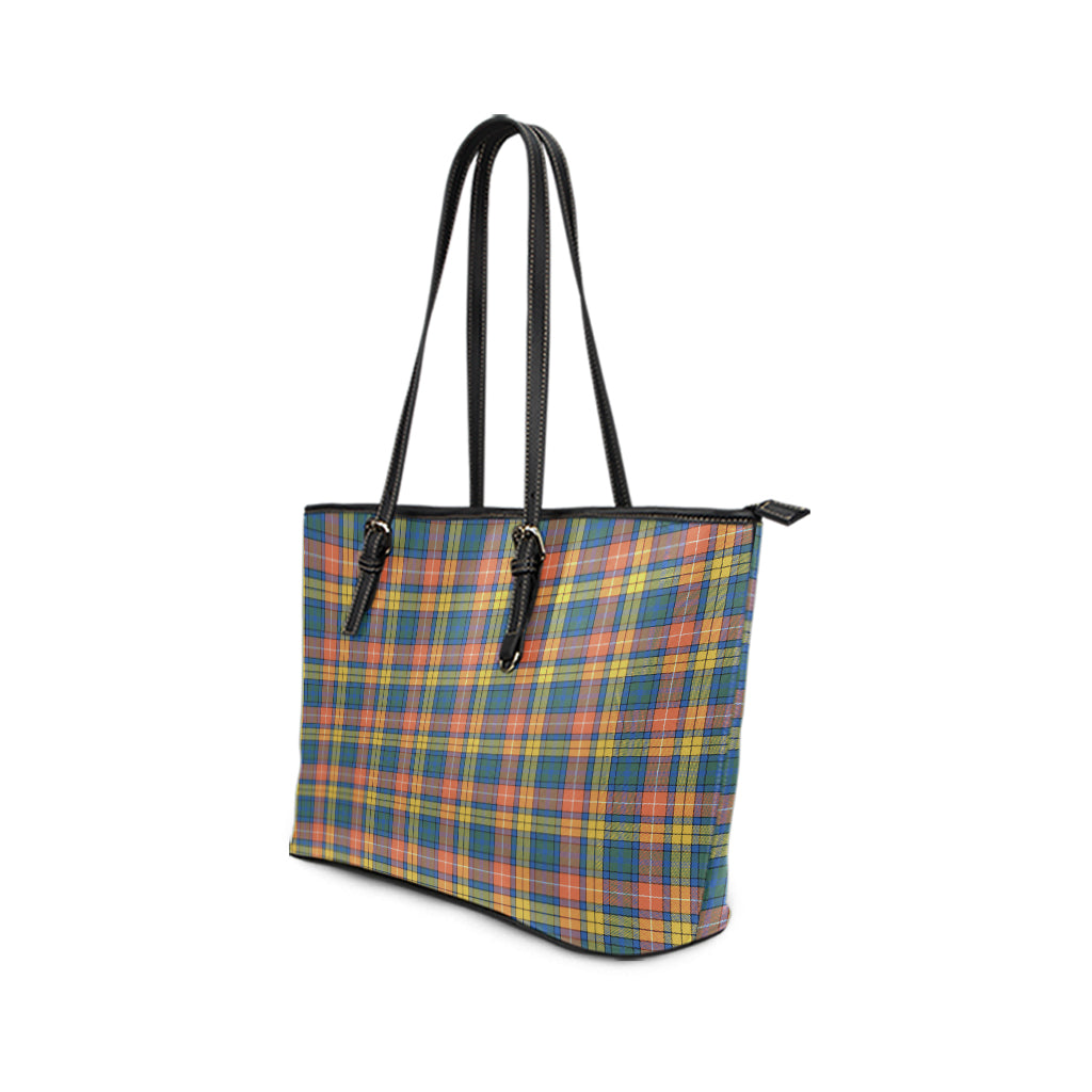 Buchanan Ancient Tartan Leather Tote Bag - Tartanvibesclothing