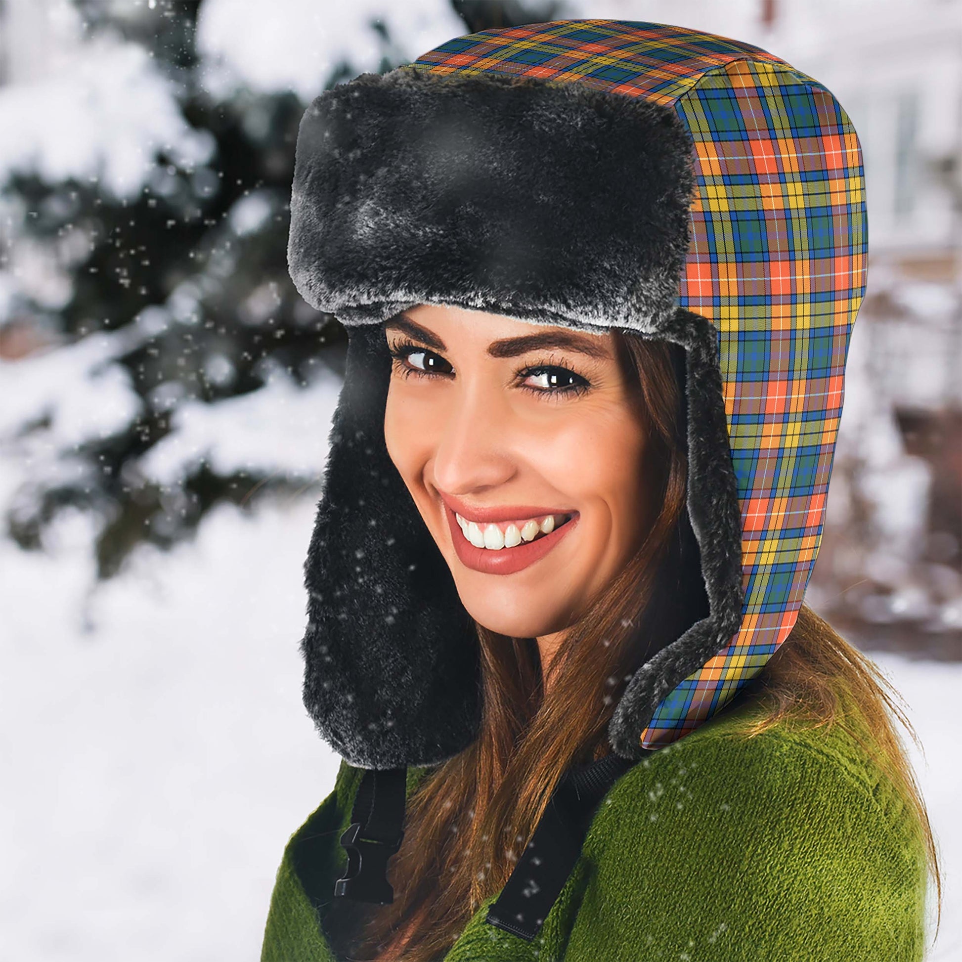 Buchanan Ancient Tartan Winter Trapper Hat - Tartanvibesclothing