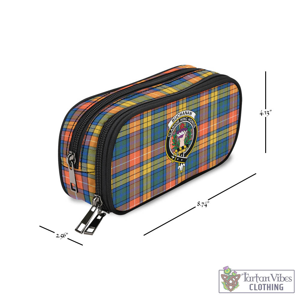 Tartan Vibes Clothing Buchanan Ancient Tartan Pen and Pencil Case with Family Crest