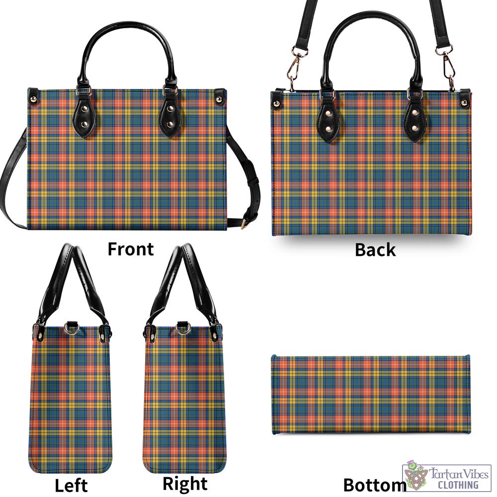 Tartan Vibes Clothing Buchanan Ancient Tartan Luxury Leather Handbags