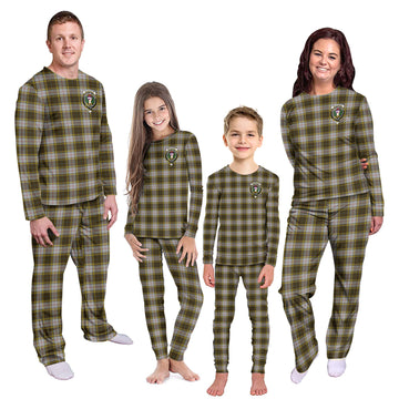 Buchanan Dress Tartan Pajamas Family Set with Family Crest