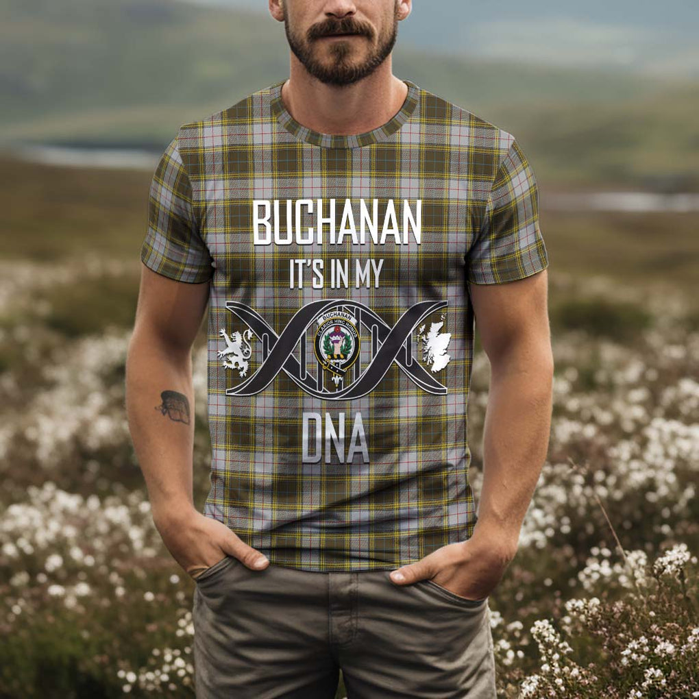 Buchanan Dress Tartan T-Shirt with Family Crest DNA In Me Style Kid's Shirt - Tartan Vibes Clothing