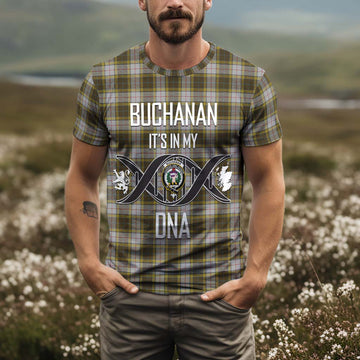 Buchanan Dress Tartan T-Shirt with Family Crest DNA In Me Style