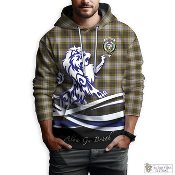 Buchanan Dress Tartan Hoodie with Alba Gu Brath Regal Lion Emblem