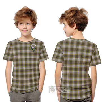 Buchanan Dress Tartan Kid T-Shirt with Family Crest