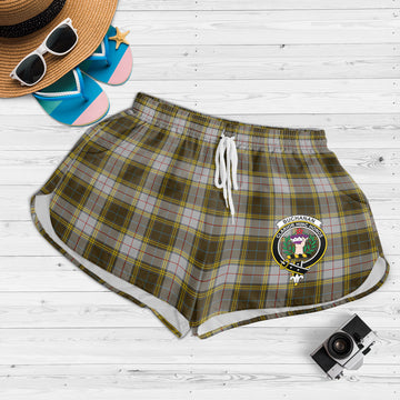 Buchanan Dress Tartan Womens Shorts with Family Crest