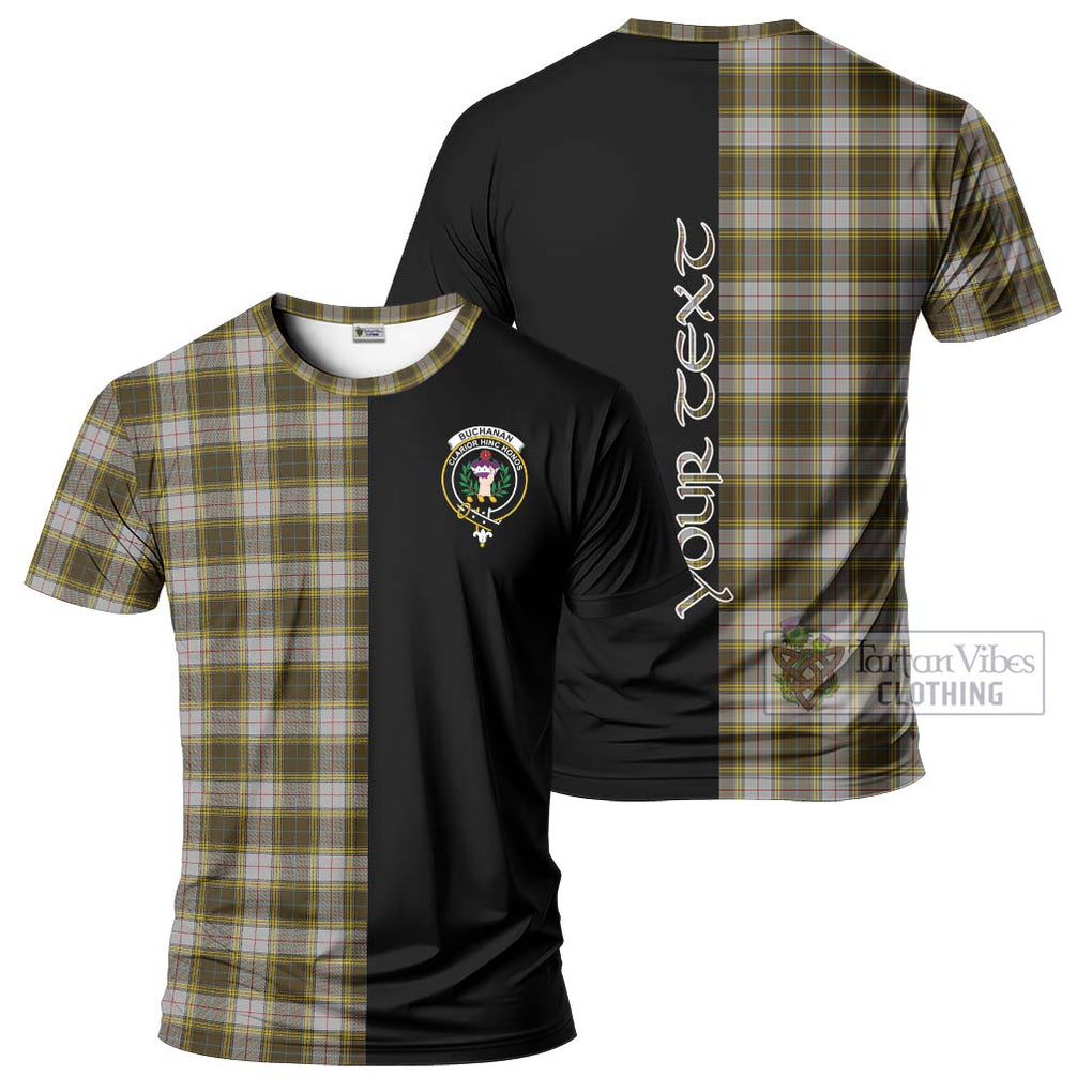 Buchanan Dress Tartan T-Shirt with Family Crest and Half Of Me Style Kid's Shirt - Tartanvibesclothing Shop