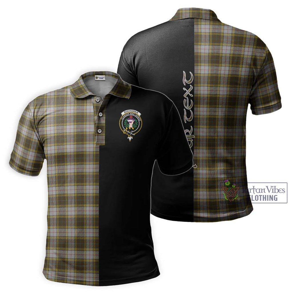 Buchanan Dress Tartan Polo Shirt with Family Crest and Half Of Me Style Kid - Tartanvibesclothing Shop