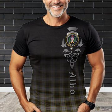 Buchanan Dress Tartan T-Shirt Featuring Alba Gu Brath Family Crest Celtic Inspired