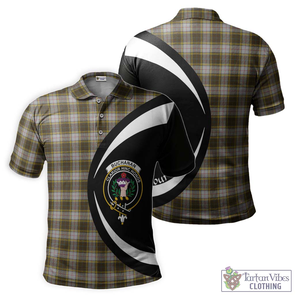 Buchanan Dress Tartan Men's Polo Shirt with Family Crest Circle Style Kid - Tartan Vibes Clothing