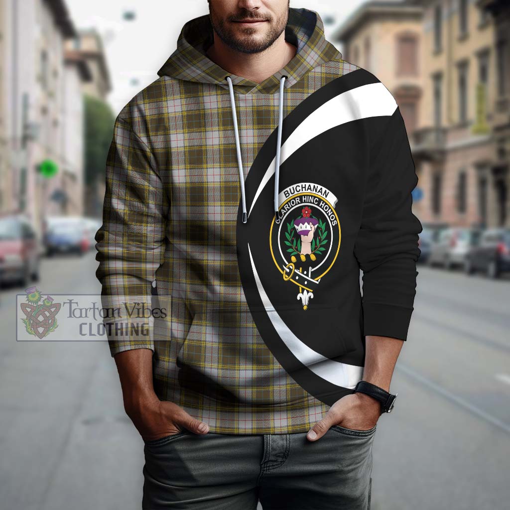 Tartan Vibes Clothing Buchanan Dress Tartan Hoodie with Family Crest Circle Style