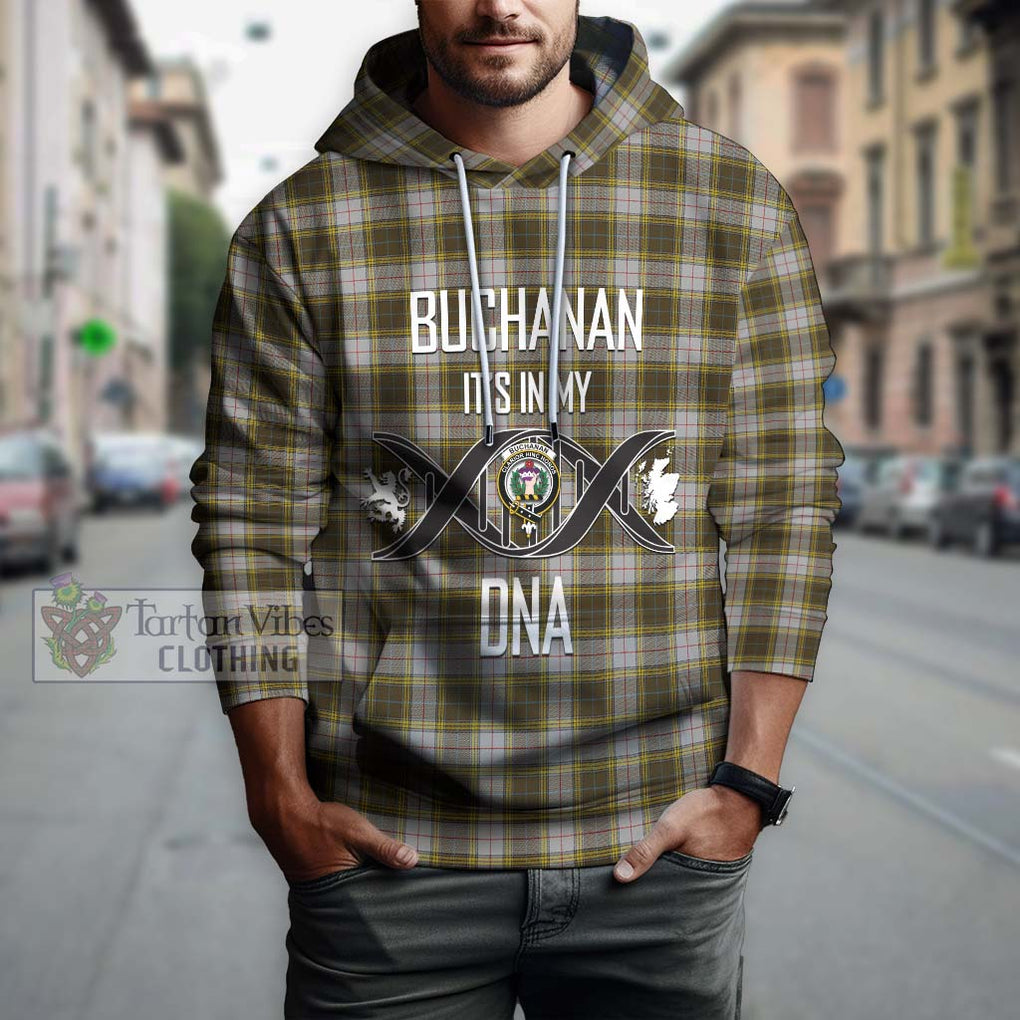 Buchanan Dress Tartan Hoodie with Family Crest DNA In Me Style Pullover Hoodie - Tartanvibesclothing Shop