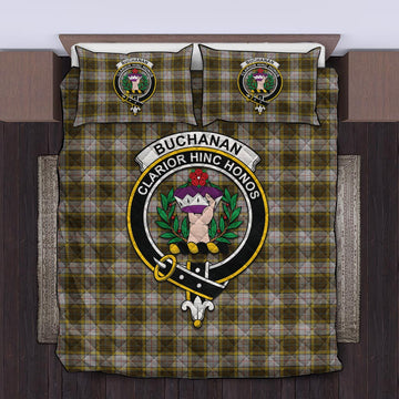 Buchanan Dress Tartan Quilt Bed Set with Family Crest