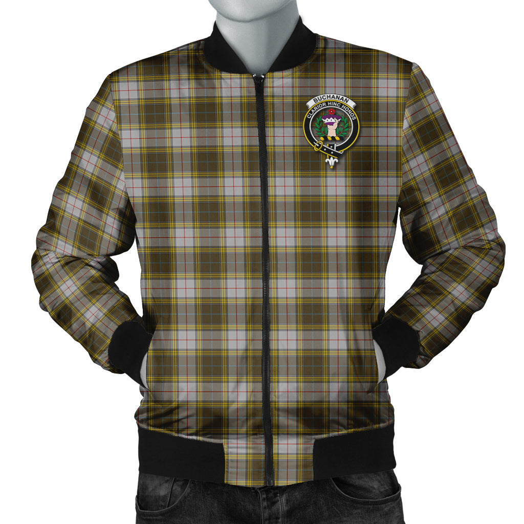 Buchanan Dress Tartan Bomber Jacket with Family Crest Unisex - Tartanvibesclothing