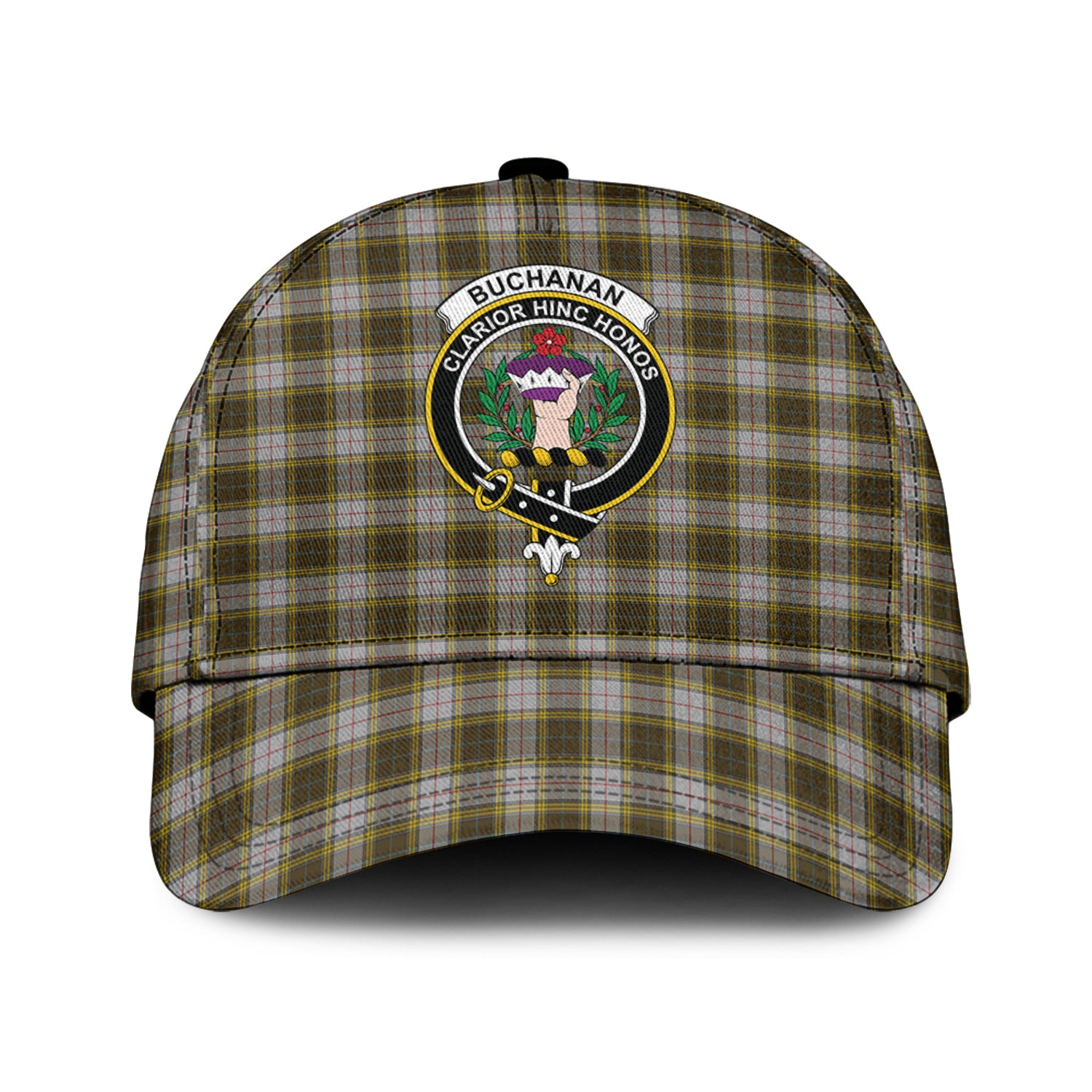 Buchanan Dress Tartan Classic Cap with Family Crest Classic Cap Universal Fit - Tartan Vibes Clothing