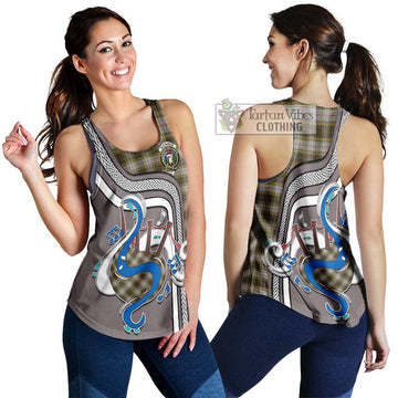 Buchanan Dress Tartan Women's Racerback Tanks with Epic Bagpipe Style