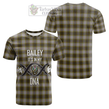 Buchanan Dress Tartan Cotton T-shirt with Family Crest DNA In Me Style