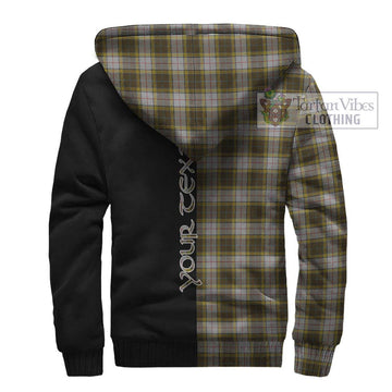 Buchanan Dress Tartan Sherpa Hoodie with Family Crest and Half Of Me Style